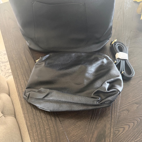 NWT Joy Susan Molly Slouchy Hobo Handbag in Black
